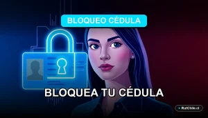 Ilustración premium de un experto en ciberseguridad bloqueando una cédula de identidad digital en estilo tecnológico.