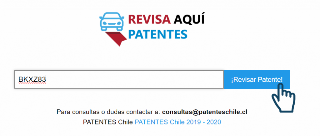 Aplicación para buscar autos en Patentes de Chile