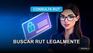 Ilustración profesional sobre cómo consultar un RUT en Chile de forma legal y segura, guía de ciberseguridad y protección de datos.