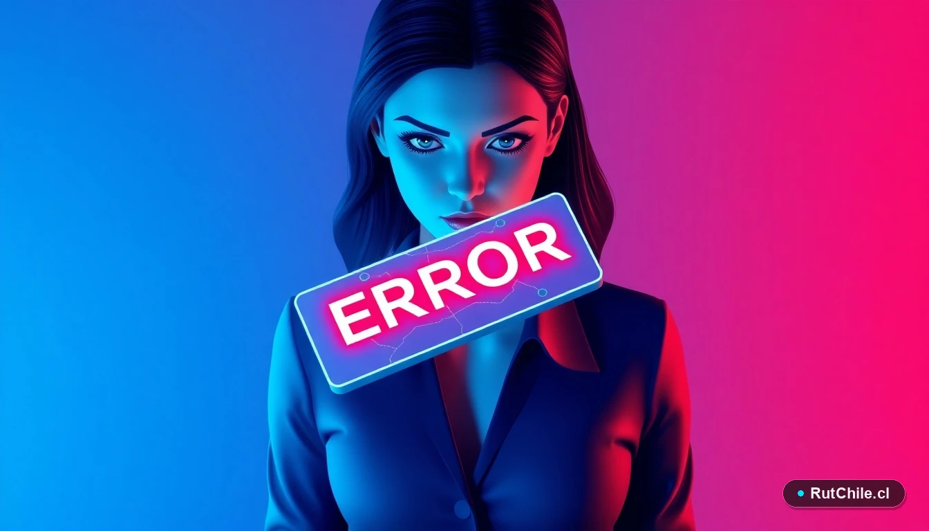 Mujer experta en ciberseguridad analizando un error en una patente de vehículo flotante, ilustración 3D isométrica.