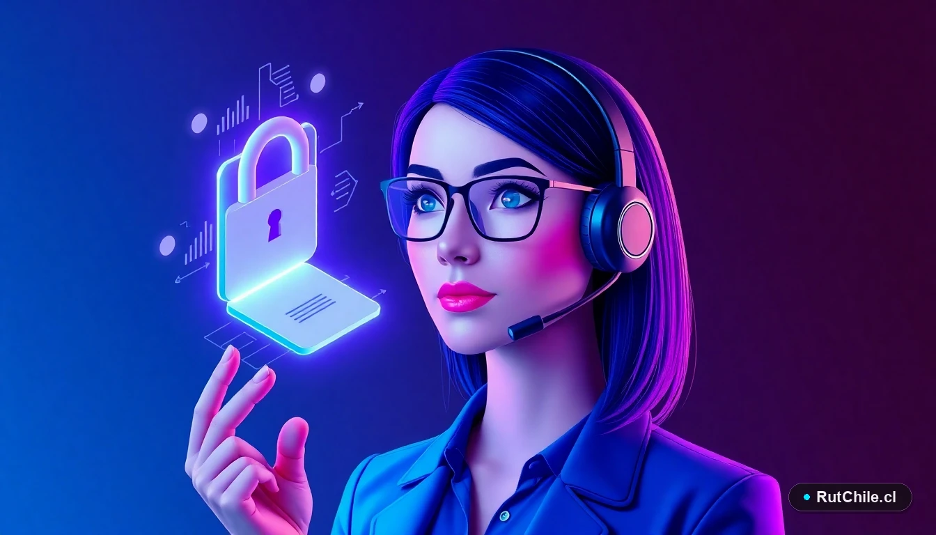 Plantilla de cláusula de protección de datos para empresas chilenas en pantalla digital
